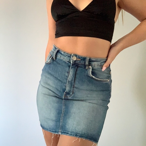 Zara Dresses & Skirts - **SOLD***Zara Jean Skirt (Authentic Denim by TRF) 💙